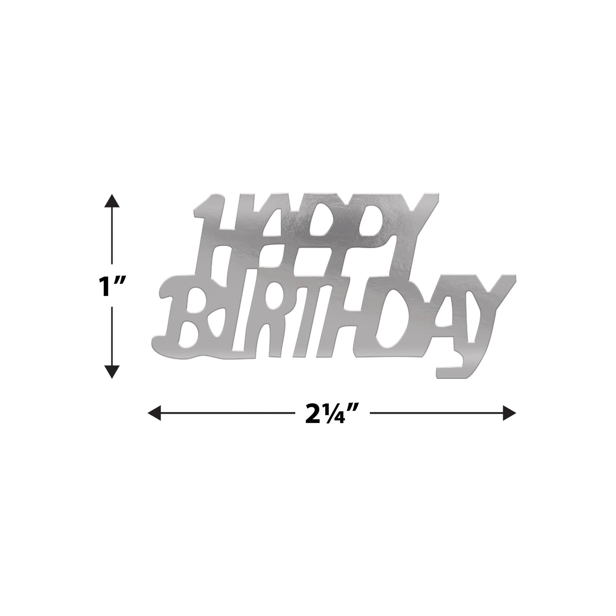 Beistle 1/2oz. Black, Gold & Silver Happy Birthday Fanci-Fetti Packs, 3ct.